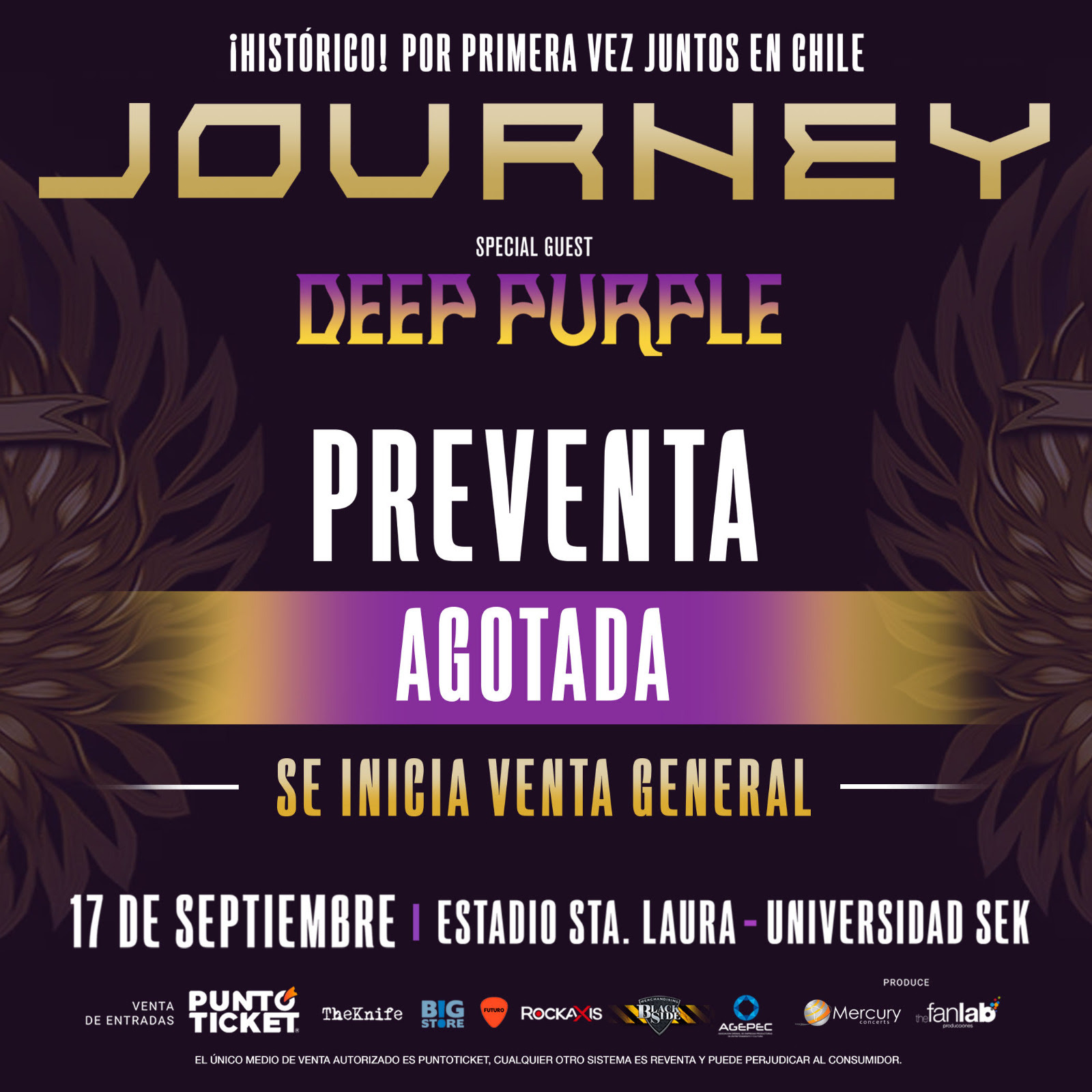 Journey y Deep Purple en Chile: preventa agotada
